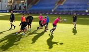 11 January 2022; Ross Molony, second right, during a Leinster rugby squad training session at Energia Park in Dublin. Photo by Harry Murphy/Sportsfile