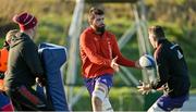 11 January 2022; Jean Kleyn passes tp teammate Peter O'Mahony during Munster rugby squad training at University of Limerick in Limerick. Photo by Brendan Moran/Sportsfile