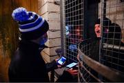 11 January 2022; Stilesman Coleman Madden, from Ballinhassig in Cork, scans supporters tickets before the McGrath Cup Group A match between Cork and Waterford at Páirc Uí Rinn in Cork. Photo by Eóin Noonan/Sportsfile