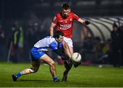 11 January 2022; Joe Grimes of Cork is tackled by Liam Fannell of Waterford during the McGrath Cup Group A match between Cork and Waterford at Páirc Uí Rinn in Cork. Photo by Eóin Noonan/Sportsfile