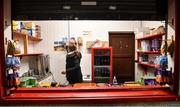 11 January 2022; Iva Ludvikova, from Midleton in Cork, sets up her shop before the McGrath Cup Group A match between Cork and Waterford at Páirc Uí Rinn in Cork. Photo by Eóin Noonan/Sportsfile