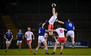 11 January 2022; Joe Oguz of Tyrone, centre, in action against Killian Clarke, left, and James Smith of Cavan during the Dr McKenna Cup round 2 match between Cavan and Tyrone at Kingspan Breffni in Cavan. Photo by Seb Daly/Sportsfile