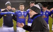 11 January 2022; Cavan manager Mickey Graham talks to his players after their side's victory in the Dr McKenna Cup round 2 match between Cavan and Tyrone at Kingspan Breffni in Cavan. Photo by Seb Daly/Sportsfile