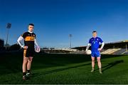 12 January 2022; Austin Stacks footballer Dylan Casey, left, and St Finbarr’s footballer Alan O’Connor ahead of the AIB Munster GAA Football Senior Club Championship Final, which takes place at 1:45pm in Semple Stadium, Tipperary, this Sunday, January 16th and will see the Cork champions take on Austin Stacks of Kerry. This weekend will also see Derrygonnelly Harps of Fermanagh battle it out against Kilcoo of Down in the AIB Ulster GAA Football Senior Club Championship Final on Sunday, January 16th at 3:45pm at Athletic Grounds in Armagh. Both games will be broadcast live by TG4, with live coverage for the Munster final starting at 1:30pm, while the Ulster final coverage will get underway from 3:30pm. This year’s AIB Club Championships celebrate #TheToughest players in Gaelic Games - those who keep going and persevere no matter what. Photo by Brendan Moran/Sportsfile