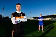 12 January 2022; Austin Stacks footballer Dylan Casey, left, and St Finbarr’s footballer Alan O’Connor ahead of the AIB Munster GAA Football Senior Club Championship Final, which takes place at 1:45pm in Semple Stadium, Tipperary, this Sunday, January 16th and will see the Cork champions take on Austin Stacks of Kerry. This weekend will also see Derrygonnelly Harps of Fermanagh battle it out against Kilcoo of Down in the AIB Ulster GAA Football Senior Club Championship Final on Sunday, January 16th at 3:45pm at Athletic Grounds in Armagh. Both games will be broadcast live by TG4, with live coverage for the Munster final starting at 1:30pm, while the Ulster final coverage will get underway from 3:30pm. This year’s AIB Club Championships celebrate #TheToughest players in Gaelic Games - those who keep going and persevere no matter what. Photo by Brendan Moran/Sportsfile