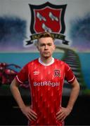 14 January 2022; Dundalk's Paul Doyle at the launch of the club's new third choice strip at Oriel Park in Dundalk, Louth. Photo by Stephen McCarthy/Sportsfile