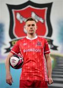 14 January 2022; Dundalk's Paul Doyle at the launch of the club's new third choice strip at Oriel Park in Dundalk, Louth. Photo by Stephen McCarthy/Sportsfile