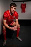 14 January 2022; Dundalk's John Martin at the launch of the club's new third choice strip at Oriel Park in Dundalk, Louth. Photo by Stephen McCarthy/Sportsfile