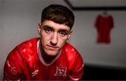 14 January 2022; Dundalk's John Martin at the launch of the club's new third choice strip at Oriel Park in Dundalk, Louth. Photo by Stephen McCarthy/Sportsfile