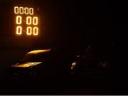 12 January 2022; A general view of the scoreboard in the car park before the O'Byrne Cup Group B match between Laois and Meath at Stradbally GAA Club in Stradbally, Laois. Photo by Piaras Ó Mídheach/Sportsfile