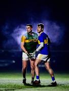 12 January 2022; Paul Geaney of Kerry and Shane O'Connell of Tipperary wait for a ball to be kicked into them during the McGrath Cup Group B match between Tipperary and Kerry at Moyne Templetuohy GAA Club in Templetuohy, Tipperary. Photo by Brendan Moran/Sportsfile