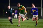 12 January 2022; Stephen O'Brien of Kerry in action against Jordan Moloney of Tipperary during the McGrath Cup Group B match between Tipperary and Kerry at Moyne Templetuohy GAA Club in Templetuohy, Tipperary. Photo by Brendan Moran/Sportsfile