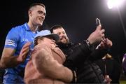 12 January 2022; Brian Fenton of Dublin with supporters following the O'Byrne Cup Group A match between Dublin and Louth at Parnell Park in Dublin. Photo by Stephen McCarthy/Sportsfile