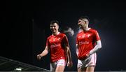 12 January 2022; Tom Jackson, right, and Liam Jackson of Louth following the O'Byrne Cup Group A match between Dublin and Louth at Parnell Park in Dublin. Photo by Stephen McCarthy/Sportsfile