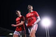 12 January 2022; Tom Jackson, right, and Liam Jackson of Louth following the O'Byrne Cup Group A match between Dublin and Louth at Parnell Park in Dublin. Photo by Stephen McCarthy/Sportsfile