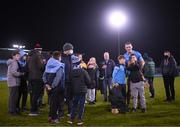 12 January 2022; Brian Fenton of Dublin with supporters following the O'Byrne Cup Group A match between Dublin and Louth at Parnell Park in Dublin. Photo by Stephen McCarthy/Sportsfile