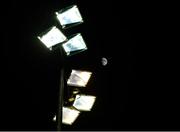 12 January 2022; A general view of the moon and floodlights before the O'Byrne Cup Group B match between Laois and Meath at Stradbally GAA Club in Stradbally, Laois. Photo by Piaras Ó Mídheach/Sportsfile