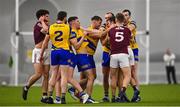 14 January 2022; Players from both sides tussle during the Connacht FBD League Final match between Galway and Roscommon at NUI Galway Connacht Air Dome in Bekan, Mayo. Photo by Sam Barnes/Sportsfile