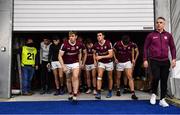 14 January 2022; Galway players and Galway manager Padraic Joyce, right, return to the field after half-time during the Connacht FBD League Final match between Galway and Roscommon at NUI Galway Connacht Air Dome in Bekan, Mayo. Photo by Sam Barnes/Sportsfile