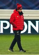 14 January 2022; Munster head coach Johann van Graan during the team warm-up before the Heineken Champions Cup Pool B match between Castres Olympique and Munster at Stade Pierre Fabre in Castres, France. Photo by Manuel Blondeu/Sportsfile