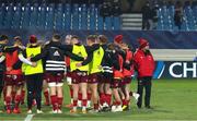 14 January 2022; Munster head coach Johann van Graan, right, during the team warm-up before the Heineken Champions Cup Pool B match between Castres Olympique and Munster at Stade Pierre Fabre in Castres, France. Photo by Manuel Blondeu/Sportsfile