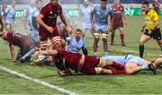 14 January 2022; Gavin Coombes of Munster scores his side's last minute winning try during the Heineken Champions Cup Pool B match between Castres Olympique and Munster at Stade Pierre Fabre in Castres, France. Photo by Manuel Blondeu/Sportsfile