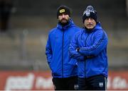 15 January 2022; Waterford manager Liam Cahill, right, and selector Tony Browne before the 2022 Co-op Superstores Munster Hurling Cup Semi-Final match between Clare and Waterford at Cusack Park in Ennis, Clare. Photo by Sam Barnes/Sportsfile