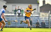 15 January 2022; Mark Rodgers of Clare shoots to score his side's first goal during the 2022 Co-op Superstores Munster Hurling Cup Semi-Final match between Clare and Waterford at Cusack Park in Ennis, Clare. Photo by Sam Barnes/Sportsfile