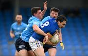 15 January 2022; Darren Gallagher of Longford in action against Brian Howard of Dublin during the O'Byrne Cup Group A match between Longford and Dublin at Glennon Brothers Pearse Park in Longford. Photo by Stephen McCarthy/Sportsfile