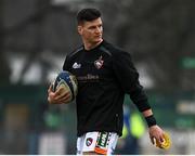 15 January 2022; Freddie Burns of Leicester Tigers before the Heineken Champions Cup Pool B match between Connacht and Leicester Tigers at The Sportsground in Galway. Photo by Harry Murphy/Sportsfile