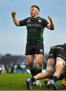 15 January 2022; Shane Delahunt of Connacht celebrates winning a turnover close to the Connacht line during the Heineken Champions Cup Pool B match between Connacht and Leicester Tigers at The Sportsground in Galway. Photo by Brendan Moran/Sportsfile