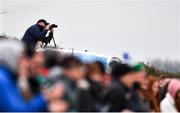 15 January 2022; Photographer Paul Dargan takes photos during the O'Byrne Cup Group B match between Laois and Wicklow at Crettyard GAA Club in Laois. Photo by Daire Brennan/Sportsfile