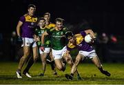 15 January 2022; Paidi Hughes of Wexford in action against Shane Walsh of Meath during the O'Byrne Cup Group B match between Meath and Wexford at Ashbourne GAA Club in Ashbourne, Meath. Photo by Ben McShane/Sportsfile