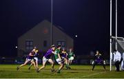 15 January 2022; Niall Kane of Meath in action against Mark Rossiter of Wexford during the O'Byrne Cup Group B match between Meath and Wexford at Ashbourne GAA Club in Ashbourne, Meath. Photo by Ben McShane/Sportsfile
