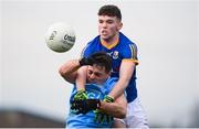 15 January 2022; Brian Howard of Dublin in action against Keelin McGann of Longford during the O'Byrne Cup Group A match between Longford and Dublin at Glennon Brothers Pearse Park in Longford. Photo by Stephen McCarthy/Sportsfile