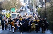 16 January 2022; Austin Stacks supporters march to Semple Stadium before the AIB Munster GAA Football Senior Club Championship Final match between Austin Stacks and St Finbarr's at Semple Stadium in Thurles, Tipperary. Photo by Stephen McCarthy/Sportsfile