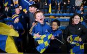 16 January 2022; Young St Finbarr's supporters celebrate an early goal during the AIB Munster GAA Football Senior Club Championship Final match between Austin Stacks and St Finbarr's at Semple Stadium in Thurles, Tipperary. Photo by Stephen McCarthy/Sportsfile