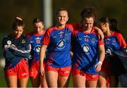 16 January 2022; Vikki Wall, left, and Emma Duggan of St Peter's Dunboyne after their side's defeat in the 2021 currentaccount.ie All-Ireland Ladies Senior Club Football Championship semi-final match between Mourneabbey and St Peter's Dunboyne at Clyda Rovers GAA, in Cork. Photo by Seb Daly/Sportsfile