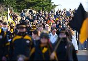 16 January 2022; Austin Stacks supporters march to Semple Stadium before the AIB Munster GAA Football Senior Club Championship Final match between Austin Stacks and St Finbarr's at Semple Stadium in Thurles, Tipperary. Photo by Stephen McCarthy/Sportsfile