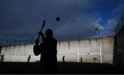 16 January 2022; Young boys, including DJ Knox, fourteen years, from Piltown, use a hurling wall before the Walsh Cup Group B match between Kilkenny and Laois at John Lockes GAA Club in Callan, Kilkenny. Photo by Ray McManus/Sportsfile