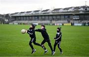16 January 2022; Kilcoo supporters play on the pitch before the AIB Ulster GAA Football Club Senior Championship Final match between Derrygonnelly Harps and Kilcoo at the Athletic Grounds in Armagh. Photo by Ramsey Cardy/Sportsfile