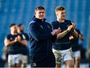 16 January 2022; Tadhg Furlong, left, and Josh Van Der Flier of Leinster after the Heineken Champions Cup Pool A match between Leinster and Montpellier Hérault at RDS Arena in Dublin. Photo by David Fitzgerald/Sportsfile