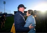 16 January 2022; St Finbarr's manager Paul O'Keeffe celebrates with his wife Deirdre following the AIB Munster GAA Football Senior Club Championship Final match between Austin Stacks and St Finbarr's at Semple Stadium in Thurles, Tipperary. Photo by Stephen McCarthy/Sportsfile
