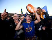 16 January 2022; St Finbarr's supporters celebrate following the AIB Munster GAA Football Senior Club Championship Final match between Austin Stacks and St Finbarr's at Semple Stadium in Thurles, Tipperary. Photo by Stephen McCarthy/Sportsfile