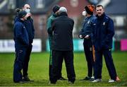 15 January 2022; Meath manager Andy McEntee, right, with his backroom staff before the O'Byrne Cup Group B match between Meath and Wexford at Ashbourne GAA Club in Ashbourne, Meath. Photo by Ben McShane/Sportsfile