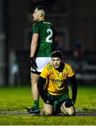 15 January 2022; Meath goalkeeper Harry Hogan reacts after making a save during the O'Byrne Cup Group B match between Meath and Wexford at Ashbourne GAA Club in Ashbourne, Meath. Photo by Ben McShane/Sportsfile