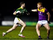 15 January 2022; Cathal Hickey of Meath and Darragh Lyons of Wexford during the O'Byrne Cup Group B match between Meath and Wexford at Ashbourne GAA Club in Ashbourne, Meath. Photo by Ben McShane/Sportsfile