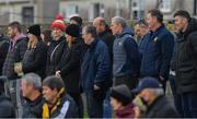 16 January 2022; Supporters observe a moments silence in memory of the late Ashling Murphy before the Walsh Cup Group B match between Kilkenny and Laois at John Lockes GAA Club in Callan, Kilkenny. Photo by Ray McManus/Sportsfile