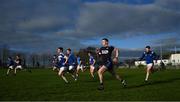 16 January 2022; Members of the Laois panel warm up before the Walsh Cup Group B match between Kilkenny and Laois at John Lockes GAA Club in Callan, Kilkenny. Photo by Ray McManus/Sportsfile