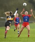 16 January 2022; Vikki Wall of St Peter's Dunboyne in action against Niamh O'Sullivan of Mourneabbey during the 2021 currentaccount.ie All-Ireland Ladies Senior Club Football Championship semi-final match between Mourneabbey and St Peter's Dunboyne at Clyda Rovers GAA, in Cork. Photo by Seb Daly/Sportsfile